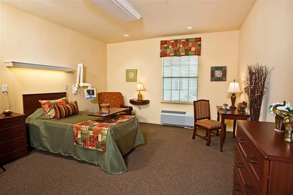 The Belmont at Twin Creeks patient room