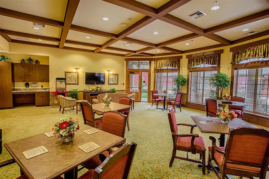 Activity room of The Broadmoor at Creekside Park