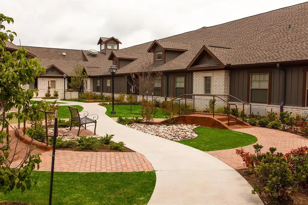 Larkspur patio